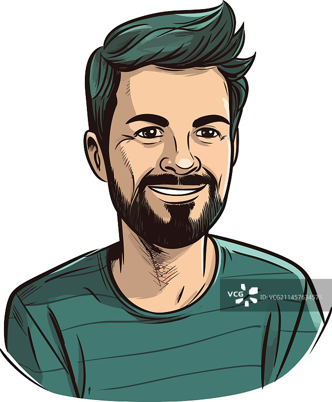 微笑的休闲装人物图片素材