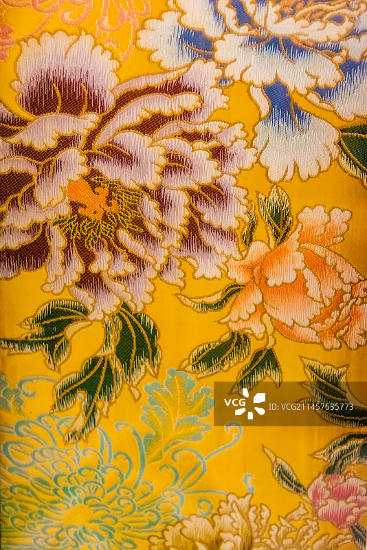 中国南京云锦纹样花色图片素材