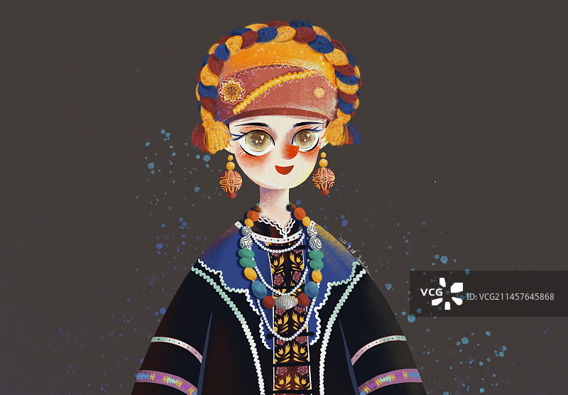 五十六个民族之门巴族图片素材