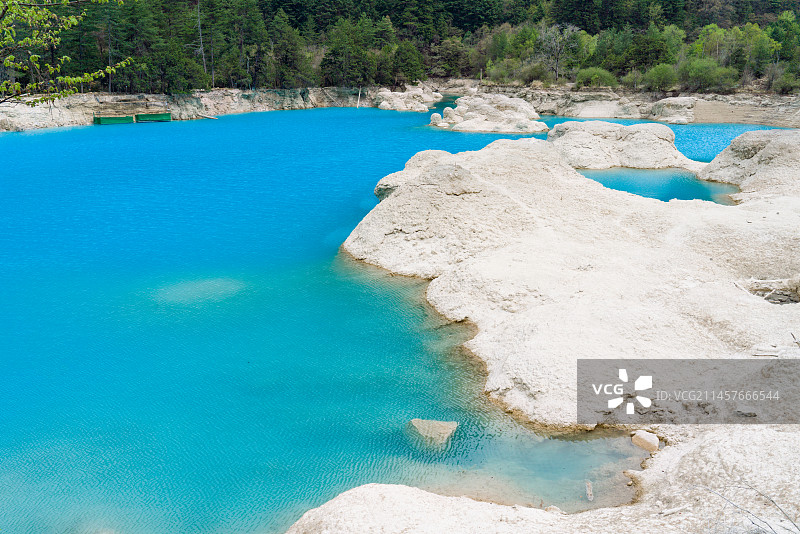 四川九寨沟景区美丽的火花海图片素材