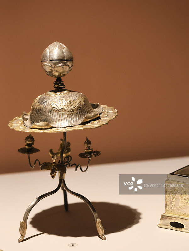 法门寺博物馆鎏金银茶器图片素材