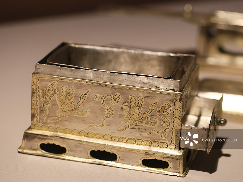 法门寺博物馆鎏金银茶器图片素材