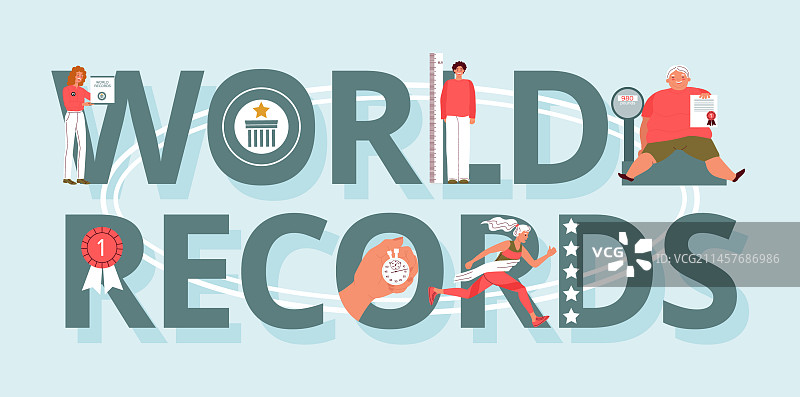 世界纪录文字排版图片素材
