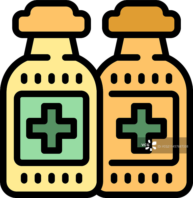 注射瓶图标（扁平风格）图片素材