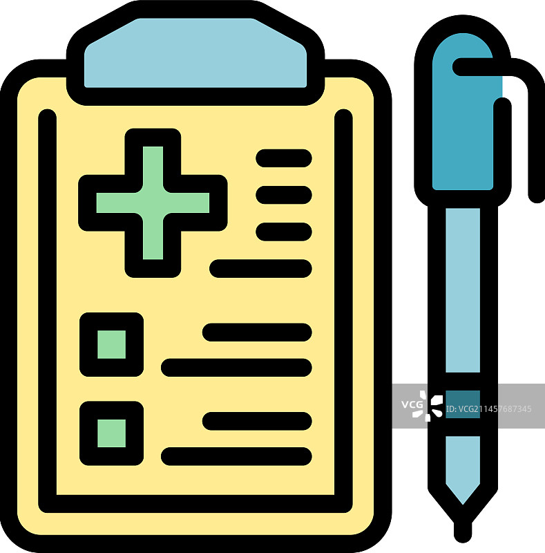 病人卡片扁平图标图片素材