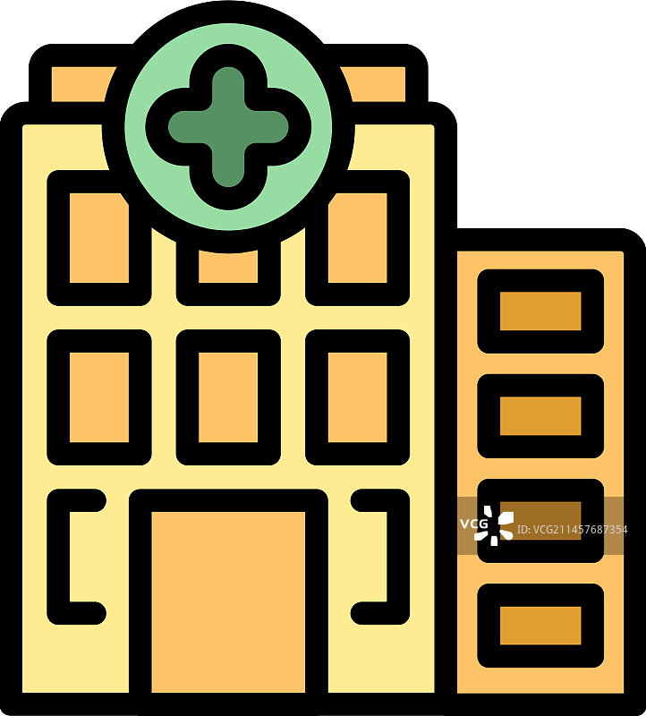 医院图标扁平图片素材