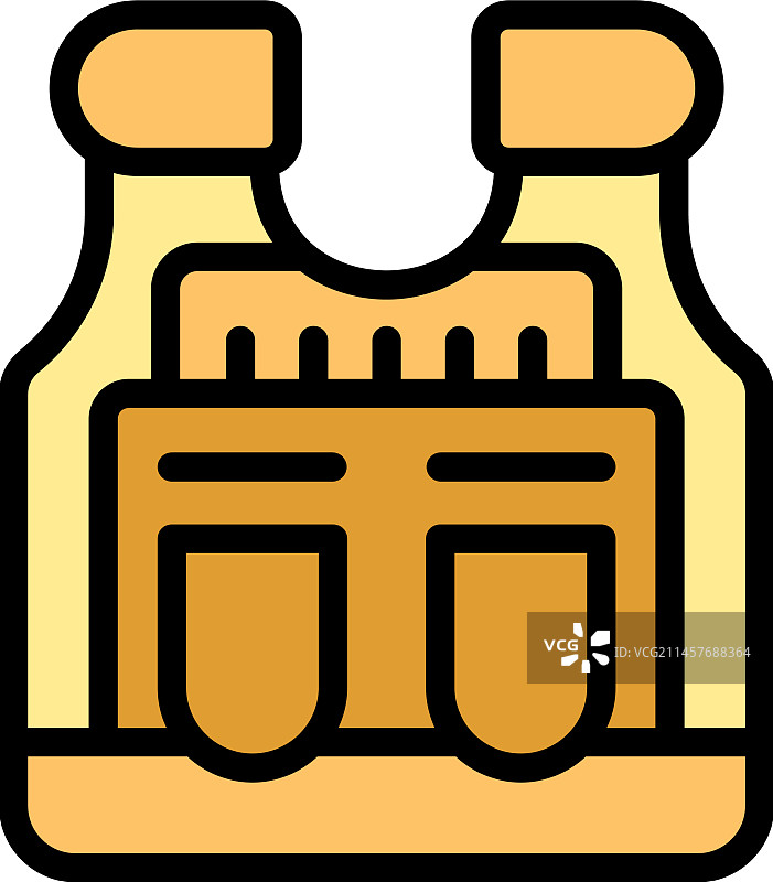 战术盔甲扁平图标图片素材