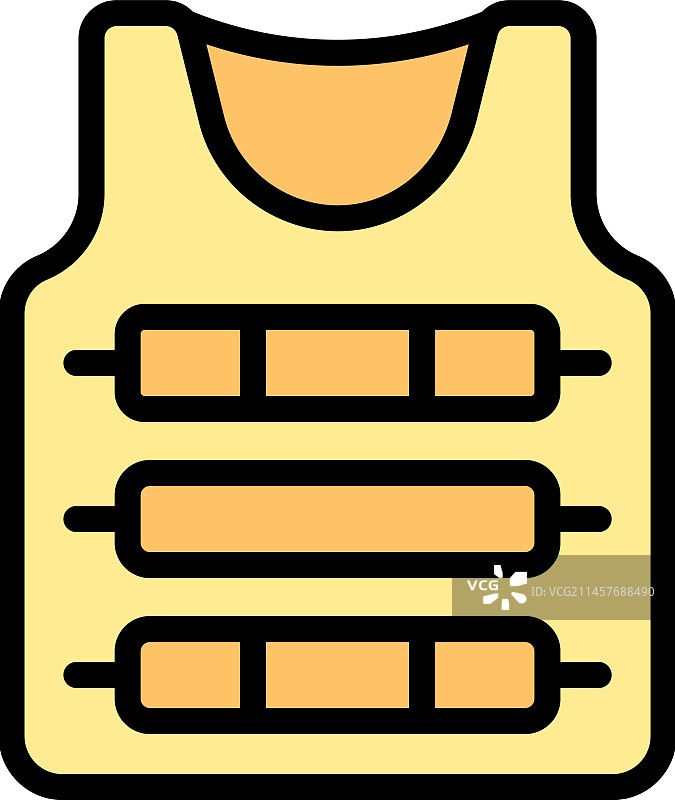 夹克保护图标（扁平风格）图片素材