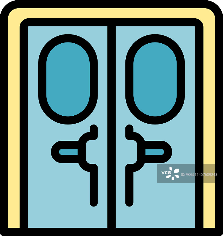 扁平风格船门图标图片素材