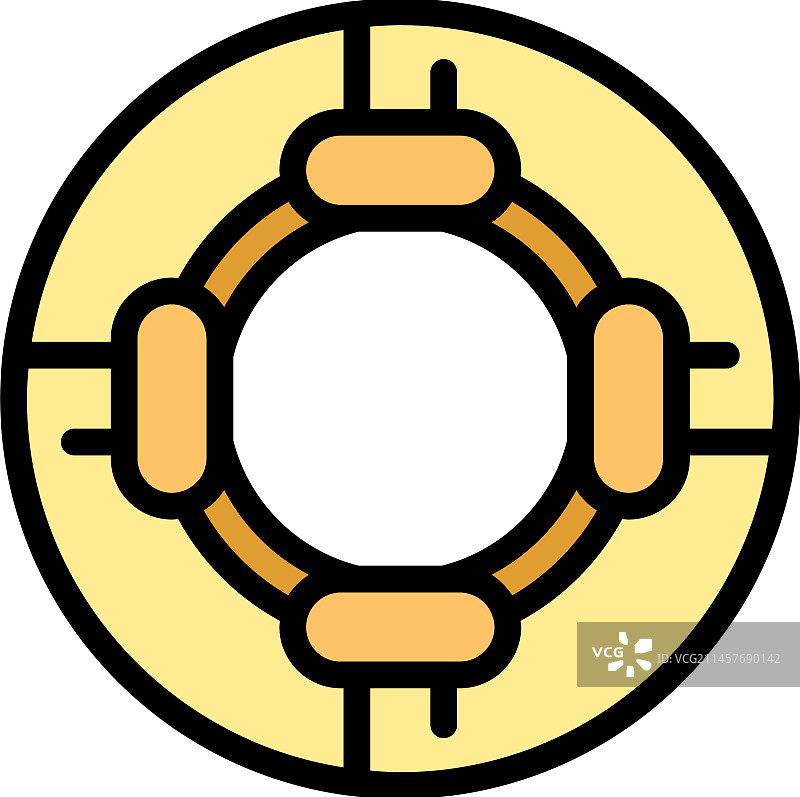 救生圈扁平图标图片素材