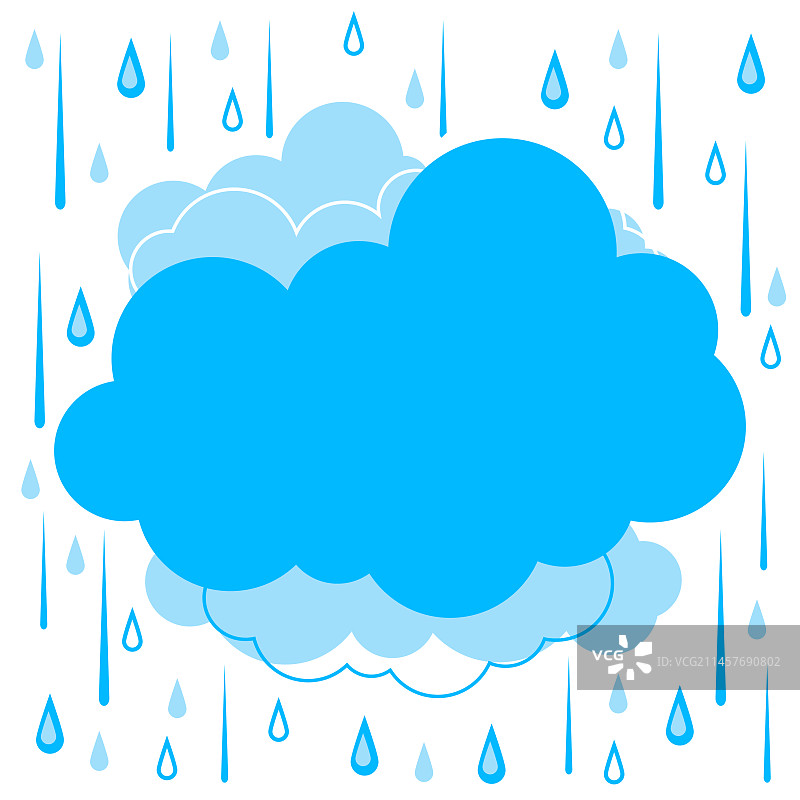 风格化的云雨背景图片素材