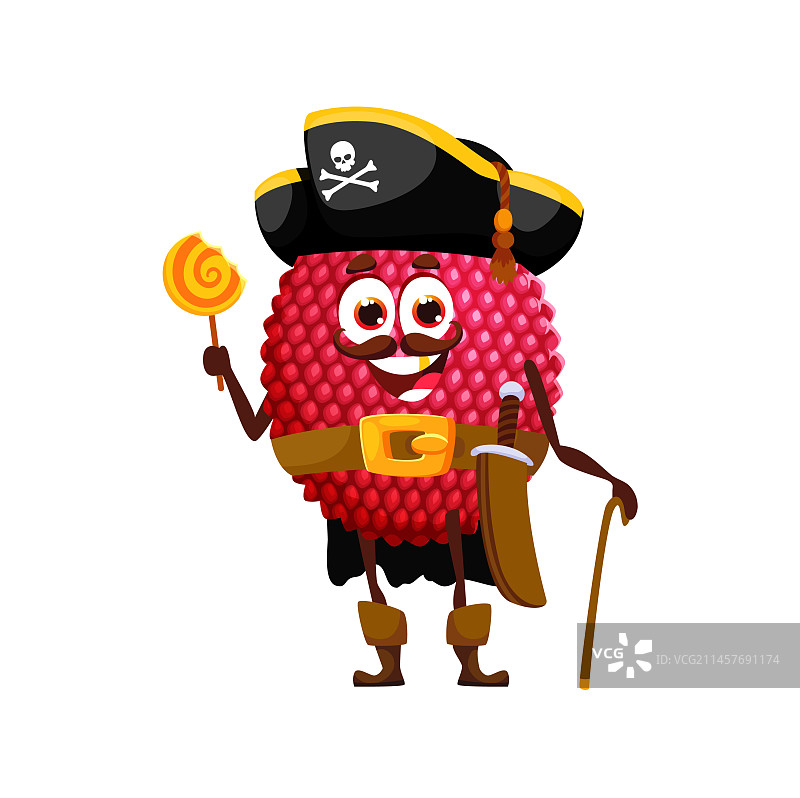 卡通万圣节海盗荔枝图片素材