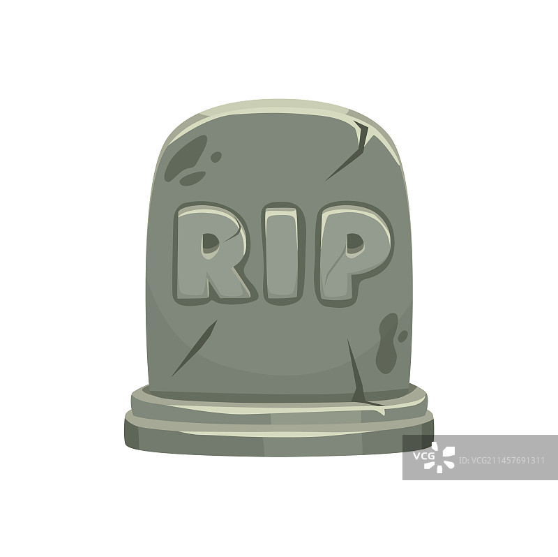 卡通万圣节墓碑表情符号图片素材