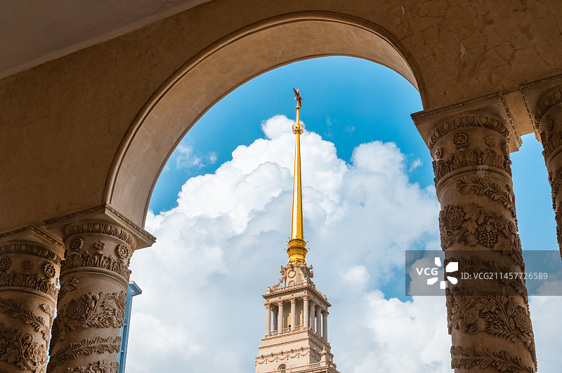 俄罗斯古典主义风格建筑上海展览中心图片素材