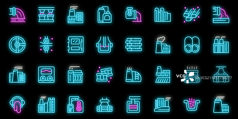 霓虹灯钢厂图标图片素材