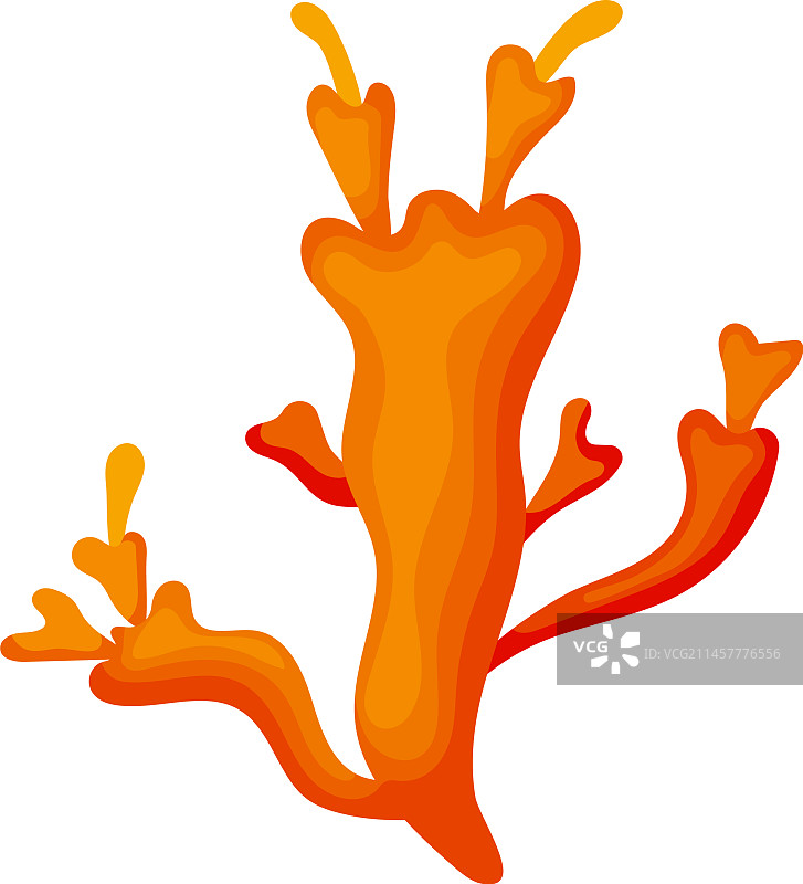 海洋珊瑚礁自然植物卡通图标图片素材
