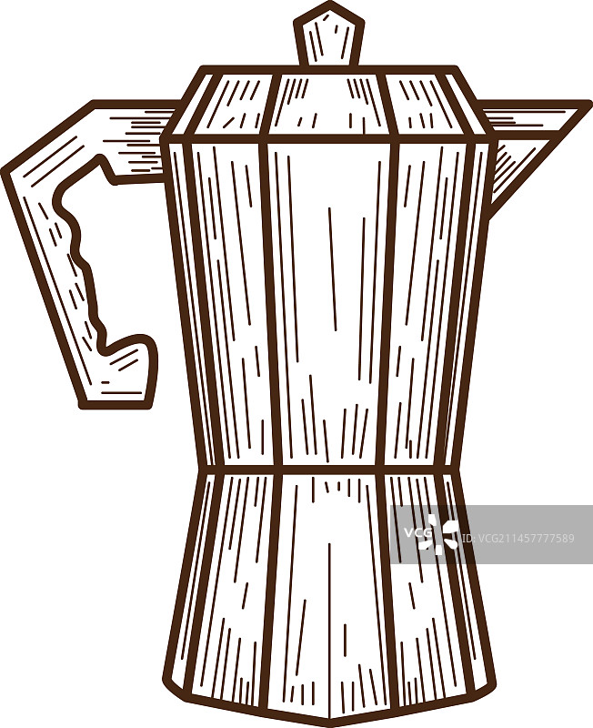 咖啡摩卡壶图标图片素材