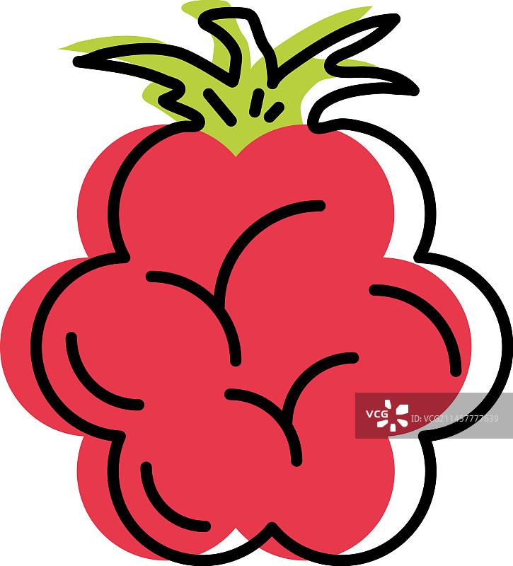 新鲜覆盆子水果图标图片素材