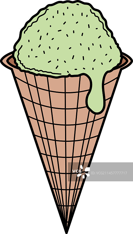 抹茶冰淇淋图标图片素材