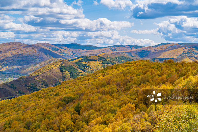 卧牛盘汗海梁秋景图片素材