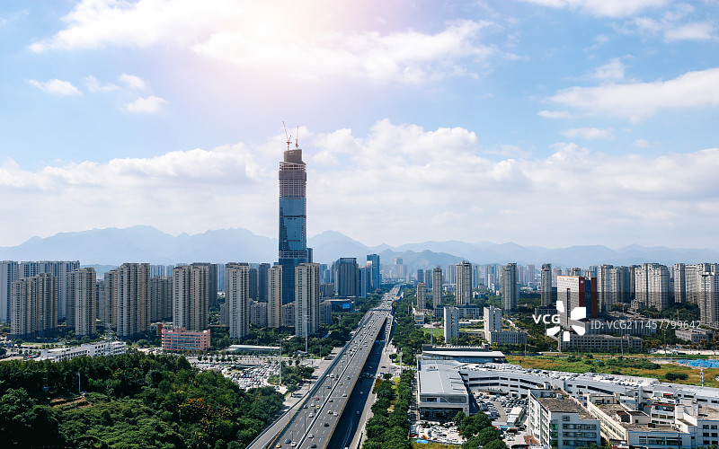 温州 瓯海 第一高楼 希尔顿酒店 瓯海大道图片素材