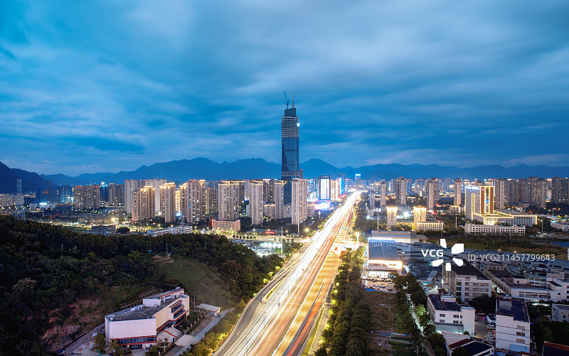 温州 瓯海 第一高楼 希尔顿酒店 瓯海大道图片素材