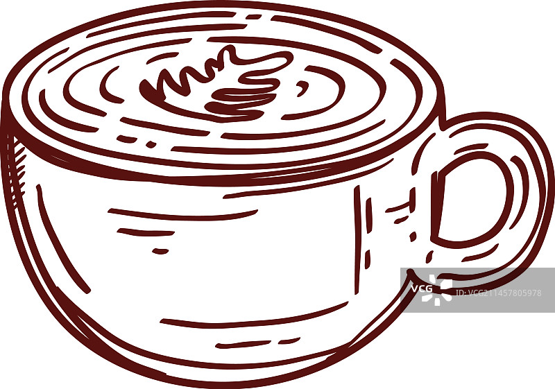 热咖啡杯图标图片素材