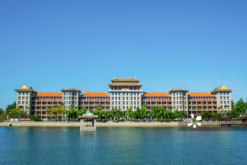 厦门 集美 厦门风光 集美学村 集美中学 道南楼 龙舟池 福建厦门 闽南风格 闽南建筑 地标 标志性图片素材