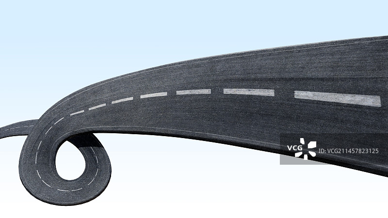 三维渲染盘旋公路图片素材