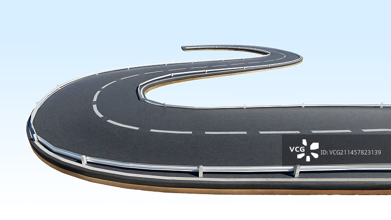 三维渲染公路背景图片素材