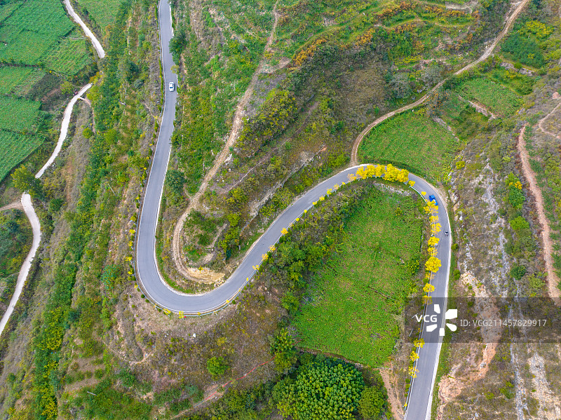 潍坊临朐嵩山1号天路图片素材