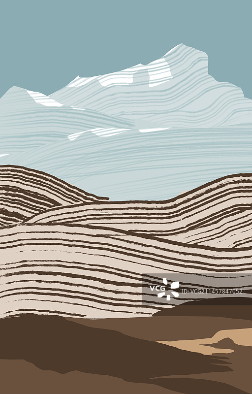 肌理质感山川沙漠插画背景图片素材