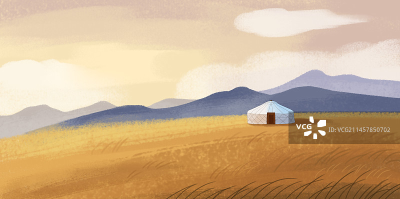 秋天的草原图片素材