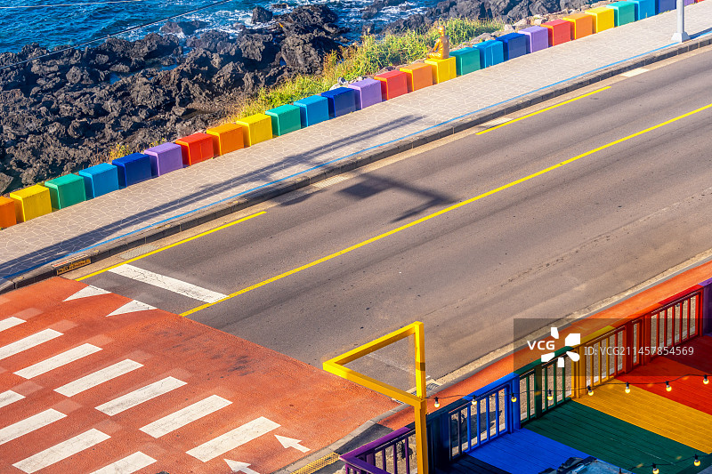 韩国济州岛彩虹公路图片素材