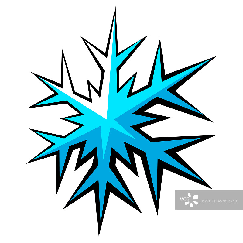 程式化的冬季雪花图片素材