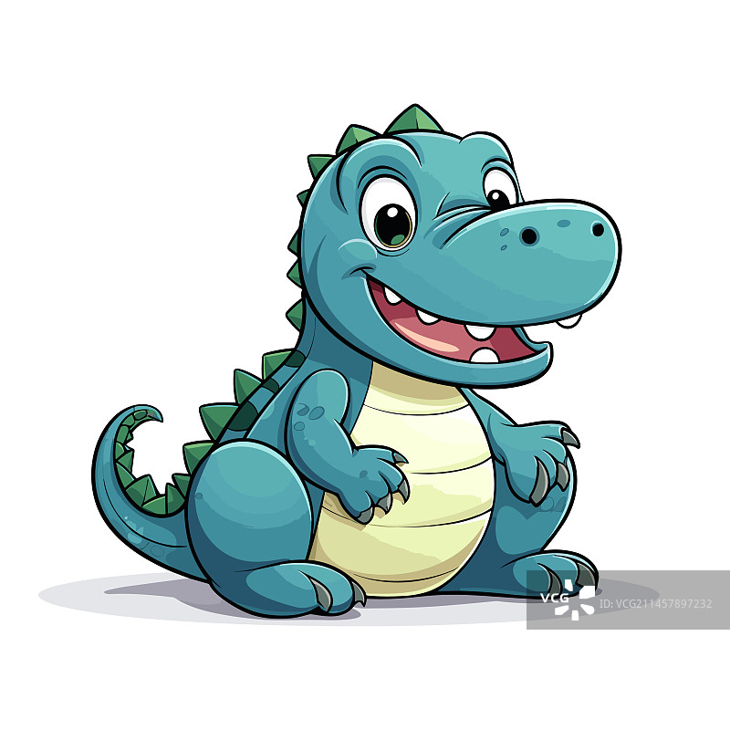 手绘卡通鳄鱼涂鸦图片素材