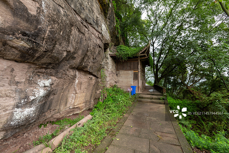 中国四川省资阳市安岳县茗山寺石刻景区图片素材