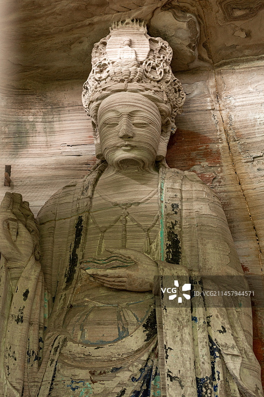 中国四川省资阳市安岳县茗山寺石刻景区图片素材