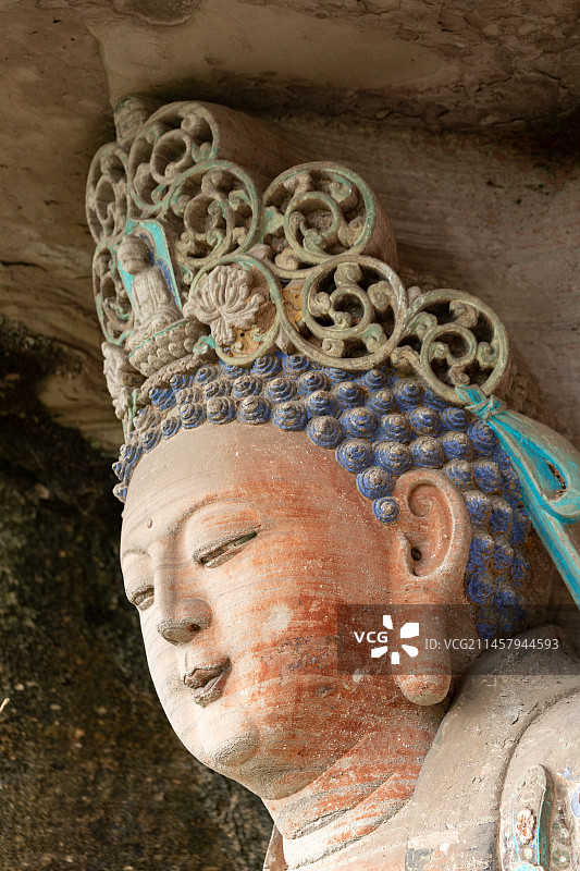 中国四川省资阳市安岳县茗山寺石刻景区图片素材