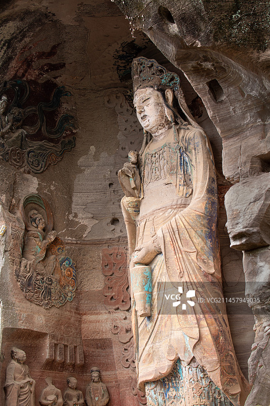 中国四川省资阳市安岳县圆觉洞石刻景区图片素材