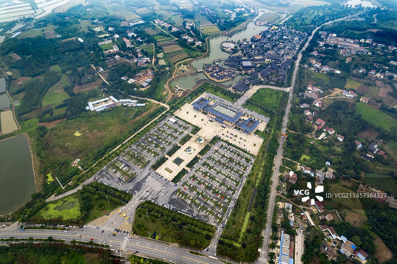 国庆节中的钟祥莫愁村图片素材