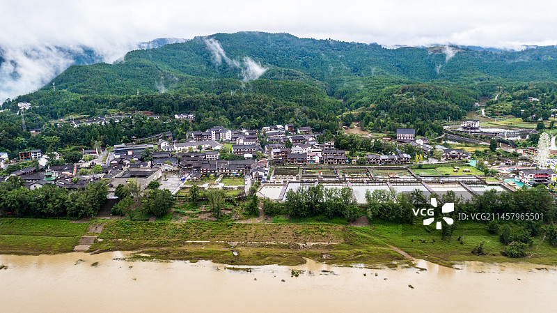 四川省巴中市白衣古镇图片素材