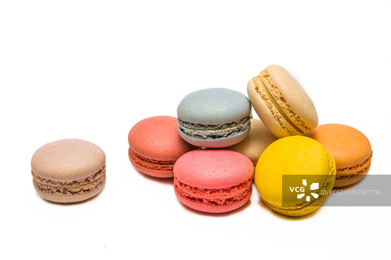 马卡龙 夹心饼干 多色马卡龙 西式小饼干 奶油夹心马卡龙 法式甜点 小圆饼曲奇 彩色马卡龙饼干图片素材
