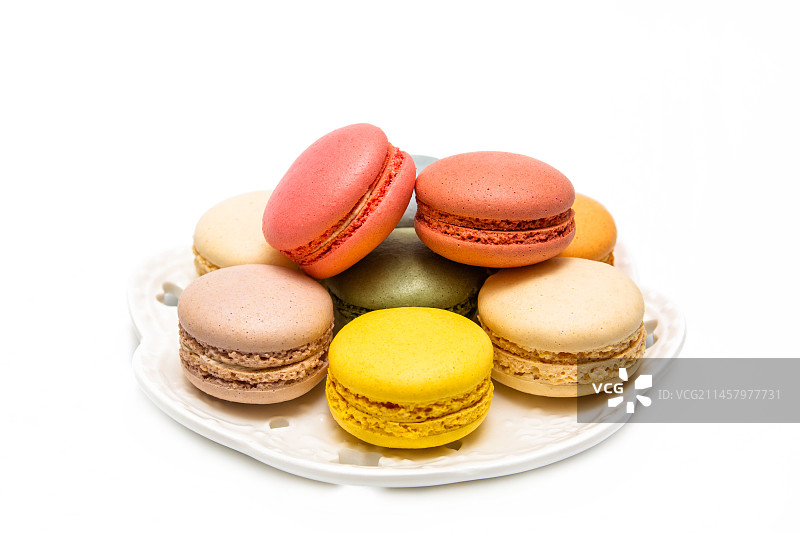 马卡龙 夹心饼干 多色马卡龙 西式小饼干 奶油夹心马卡龙 法式甜点 小圆饼曲奇 彩色马卡龙饼干图片素材