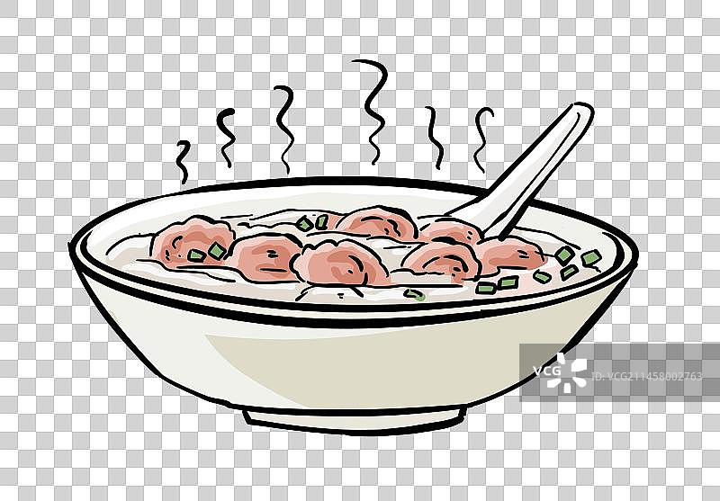 一碗沙县小吃扁食汤图片素材