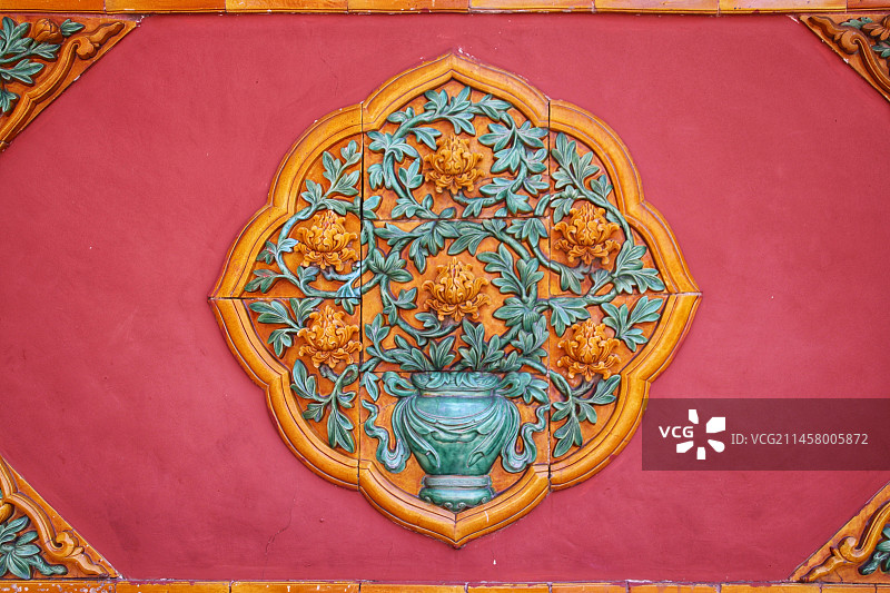 故宫博物院团花影墙图片素材