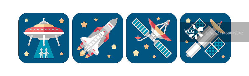 宇宙探索太空星系图标图片素材