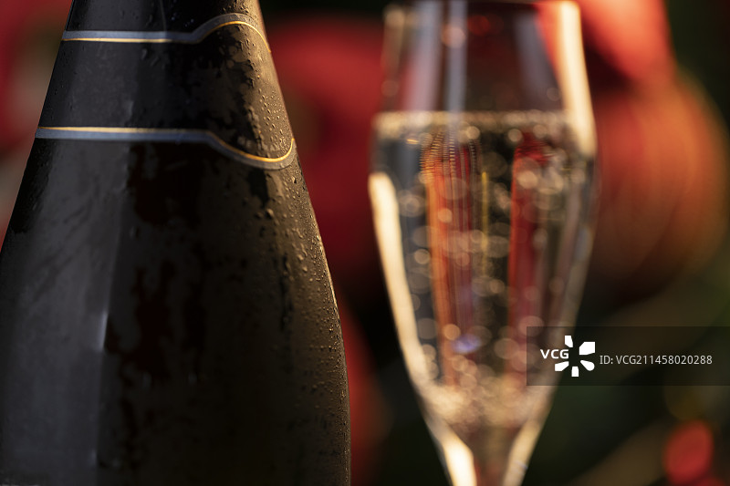 香槟静物特写图片素材