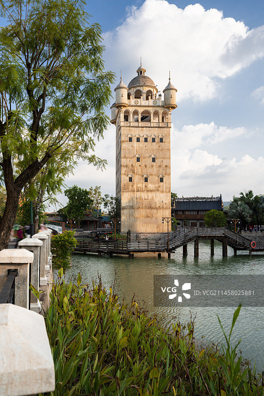 中国广东江门赤坎古镇人文风光图片素材