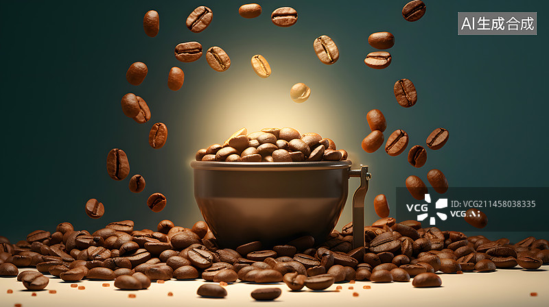 【AI数字艺术】AIGC:咖啡豆 谷物 咖啡文化图片素材